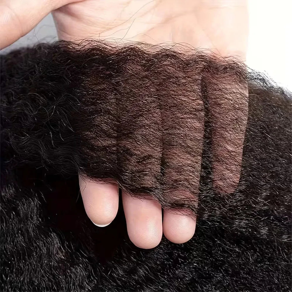 Kinky Straight Clips In Human Hair Extensions Natural Color In Brazilian Remy Human Hair 120G 8Pcs/Set Full Head For Women