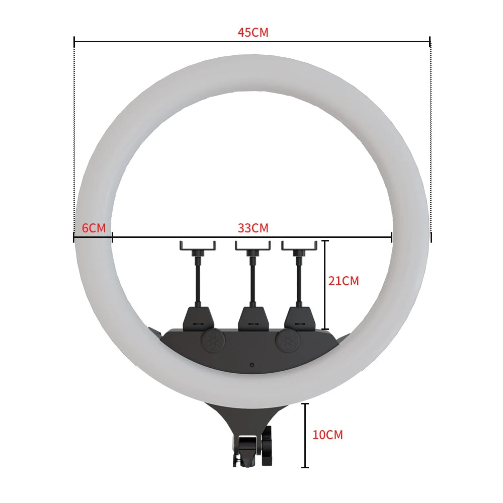 SH 18"LED Selfie Ring Light Photography Video Light RingLight Phone Stand Tripod Fill Light Dimmable Lamp Trepied Streaming