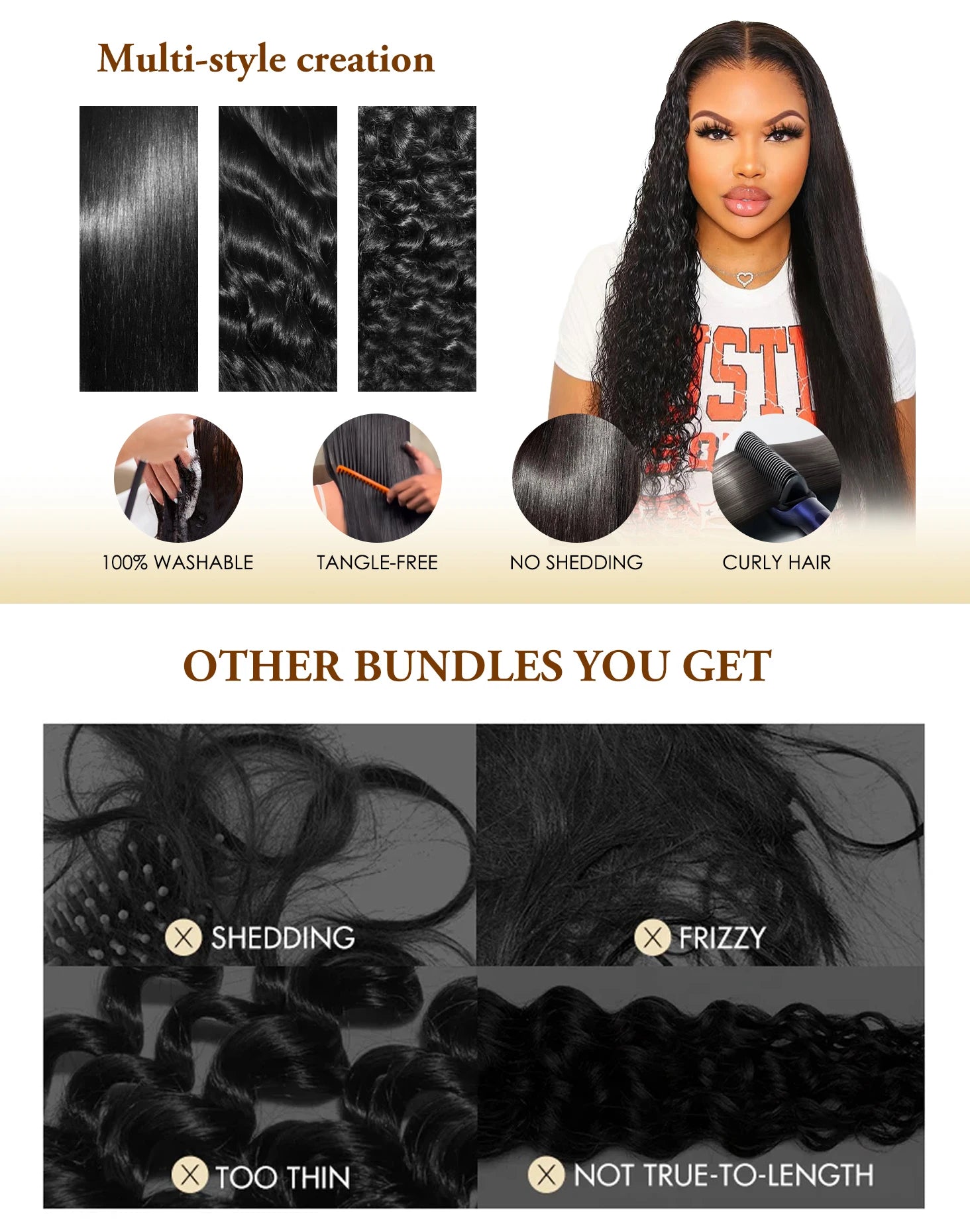 Real Human Hair 36 40 Inch Bone Straight Raw Hair Human Hair Bundles Extensions 3 4 Bundle Black Brazilian Remy  Weave  Bundles