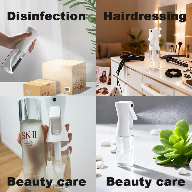 200ml 2Pcs Spray Bottles Automatic Beauty Salon Barber Water Sprayer Hair Spray Bottle Fine Mist Sprayer Refillable Atomizer